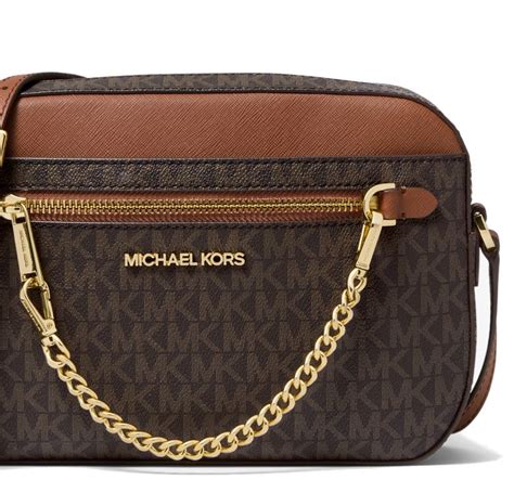 michael kors jet set shoulder bag brown|Michael Kors jet set crossbody bag.